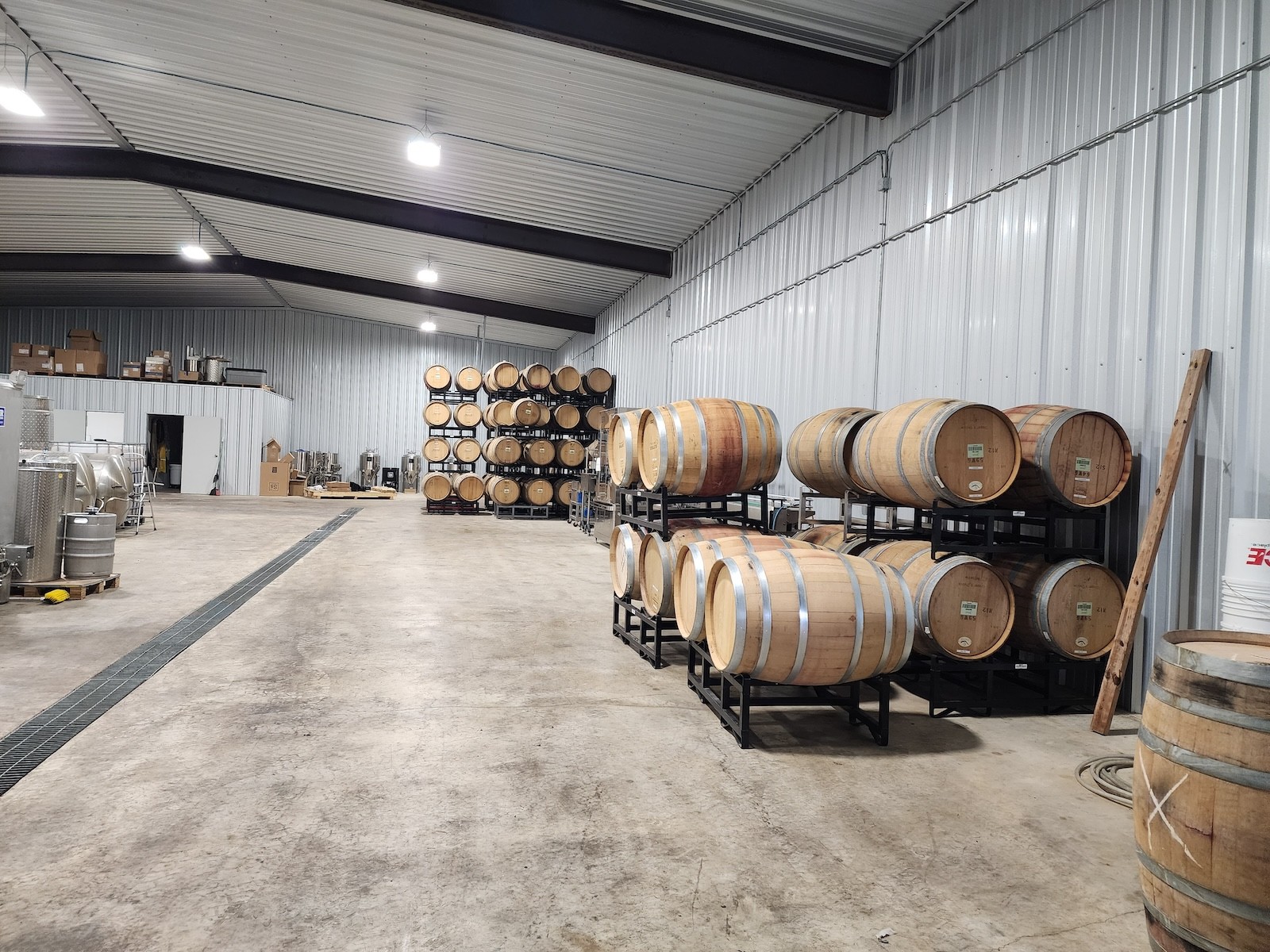 Driftwood Estate Winery barrel room